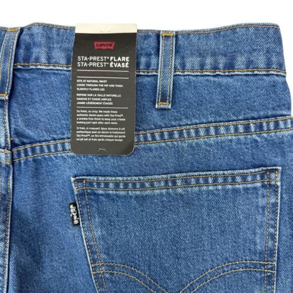 NWT LEVI'S Premium Sta-prest Flare Wide Leg Men's Jeans Size 32 x 32 - Picture 8 of 9